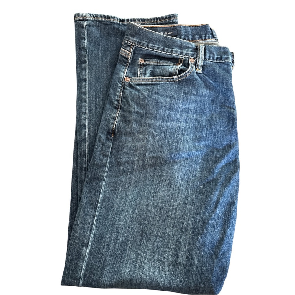 Lucky Brand Dark Wash 181 Relaxed Straight Jeans W 33 L 30